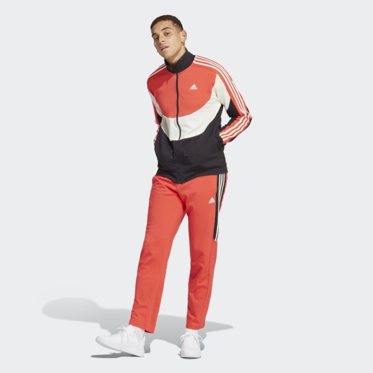 Adidas Survetement Color Block Rouge