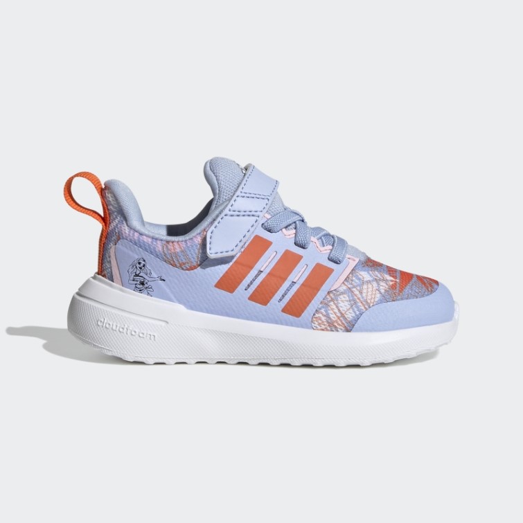 Adidas X Disney Fortarun 2.0 Moana Cloudfoam Elastic Lace Top Strap Shoes Fashion Bleu Aube