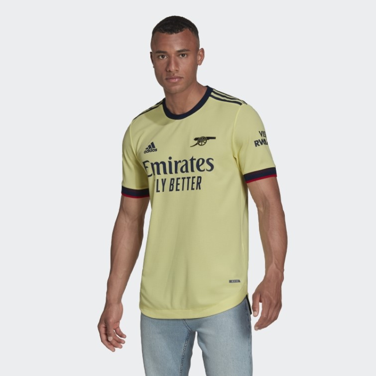 Arsenal 21/22 Away Authentique Maillot Perle Citrine Adidas