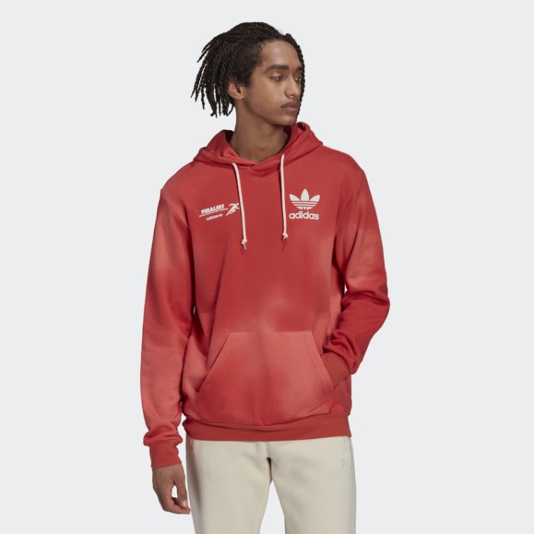 Adidas Sweat à Capuche Rouge Graphics Mellow Ride Club