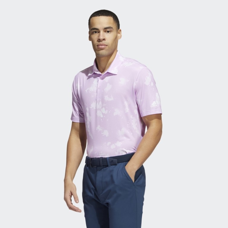 Adidas Polo Lilas à Imprimé éclaboussures
