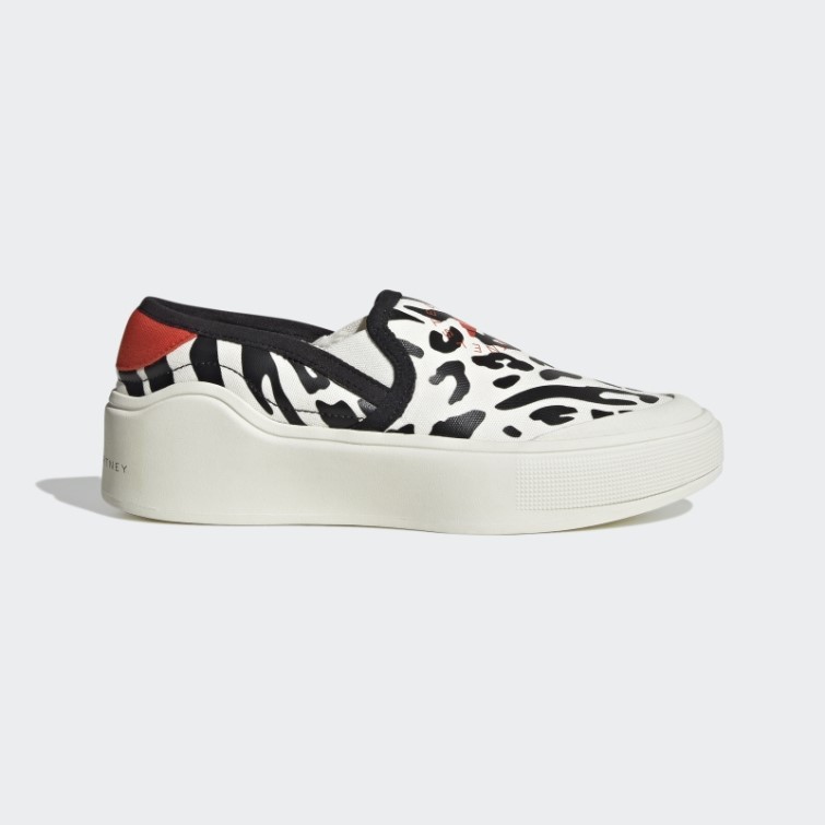 Adidas By Stella Mccartney Court Slip-on Chaussures Blanc