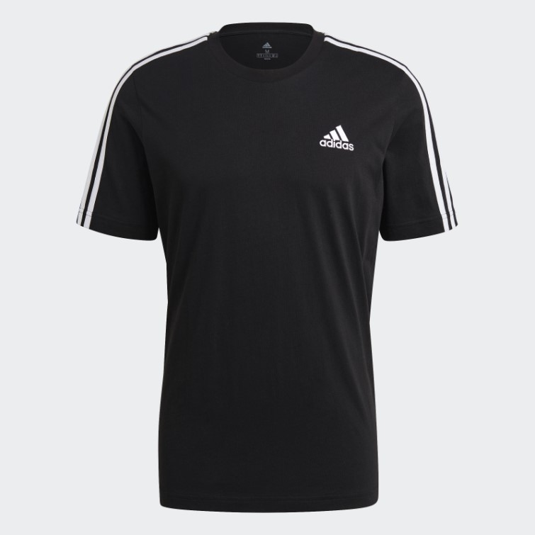 Adidas Essentials 3-stripes T-shirt Noir Chaud