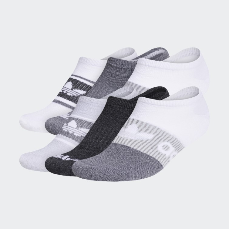Chaussettes Invisibles Adidas Gradient Superlite 6 Paires Blanc