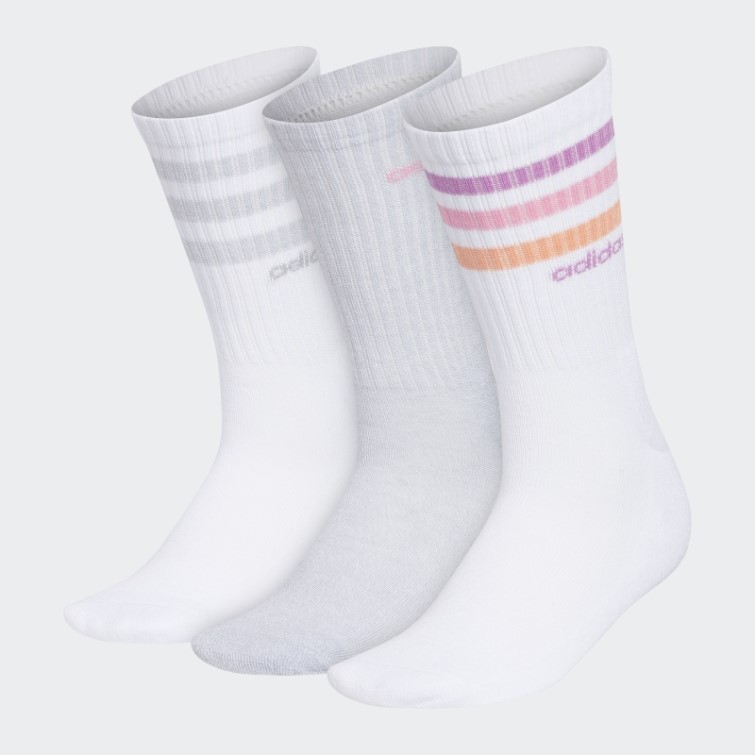 Chaussettes Mi-mollet 3 Bandes 3 Paires Blanc Adidas