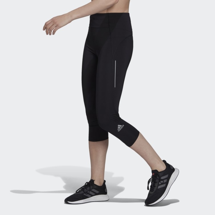 Legging De Course 3/4 Adidas Possède La Course Noir