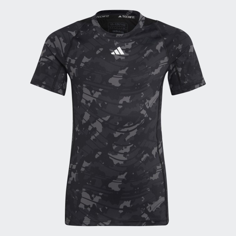 Adidas Aeroready Techfit T-shirt Imprimé Camouflage Gris