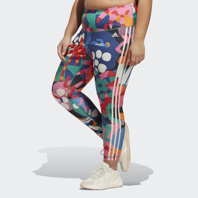 Collant Adidas X Farm Rio 7/8 (grande Taille) Mode Verte Audacieuse