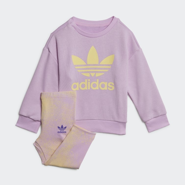 Ensemble Ras Du Cou Lilas à Logo Graphique Adidas