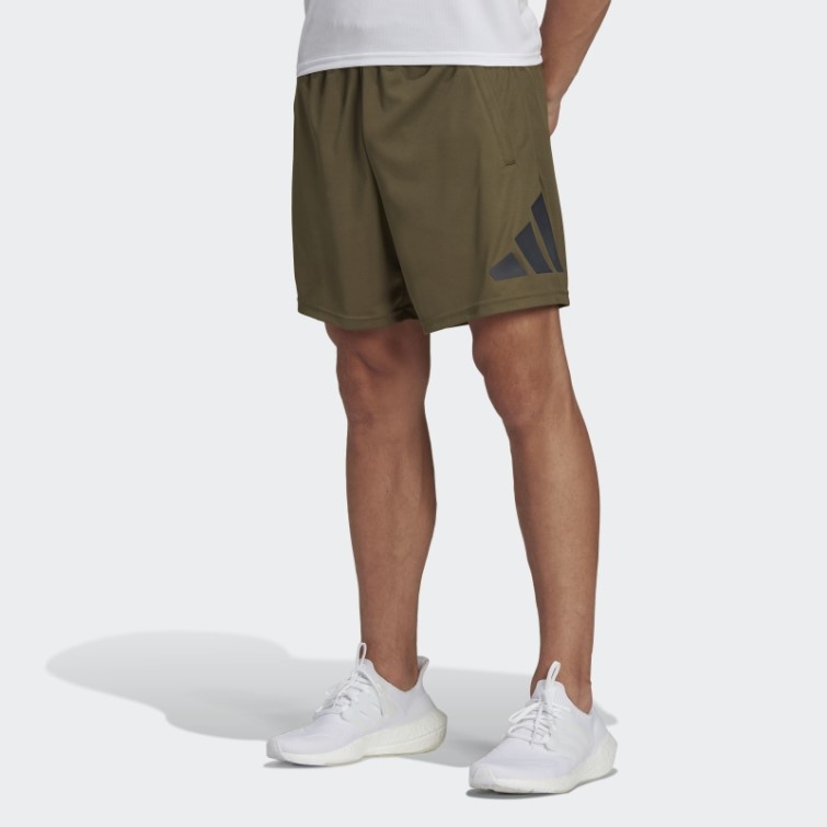 Short D'entraînement Adidas Train Essentials Olive Olive