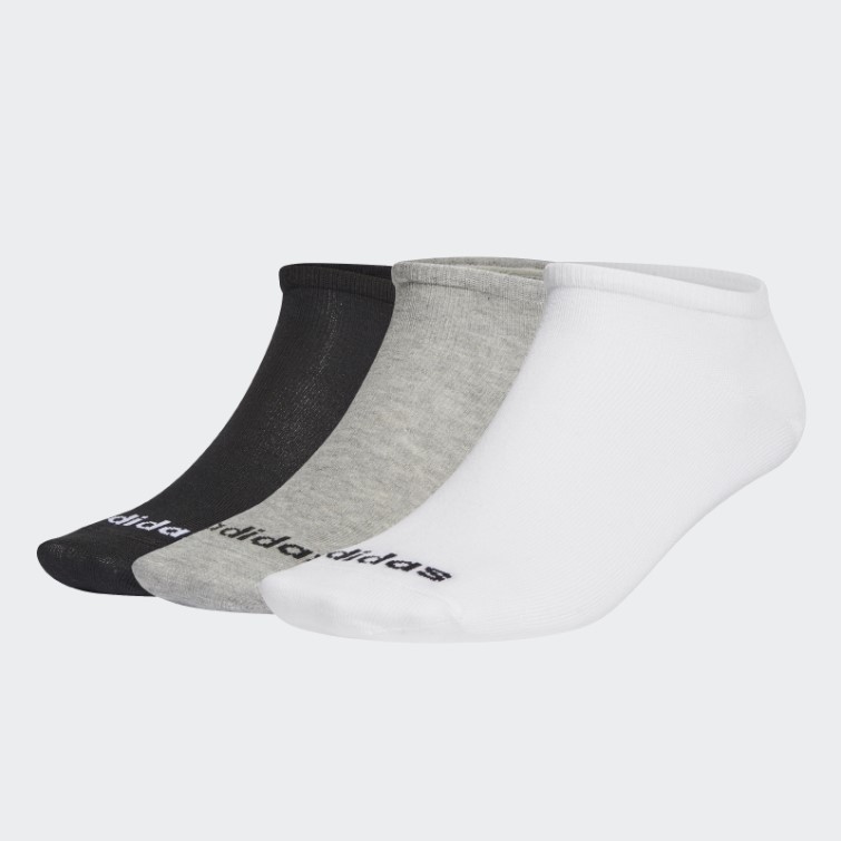 Chaussettes Invisibles 3 Paires Adidas Gris Moyen