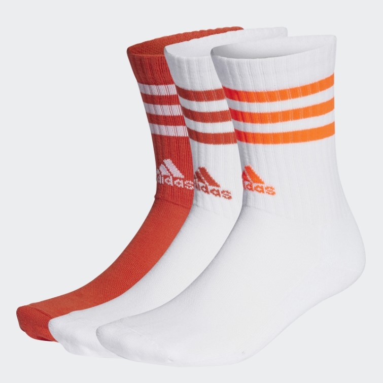 Adidas 3-stripes Chaussettes Mi-mollet Matelassées 3 Paires Rouge