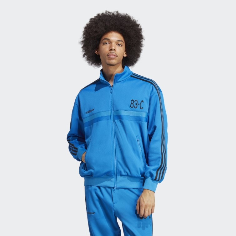 83-c Veste De Survêtement Oiseau Bleu Adidas
