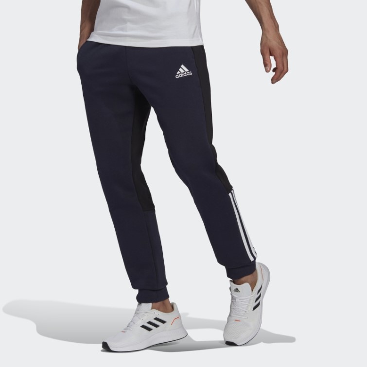 Pantalon En Molleton Essentials Colorblock Encre Adidas