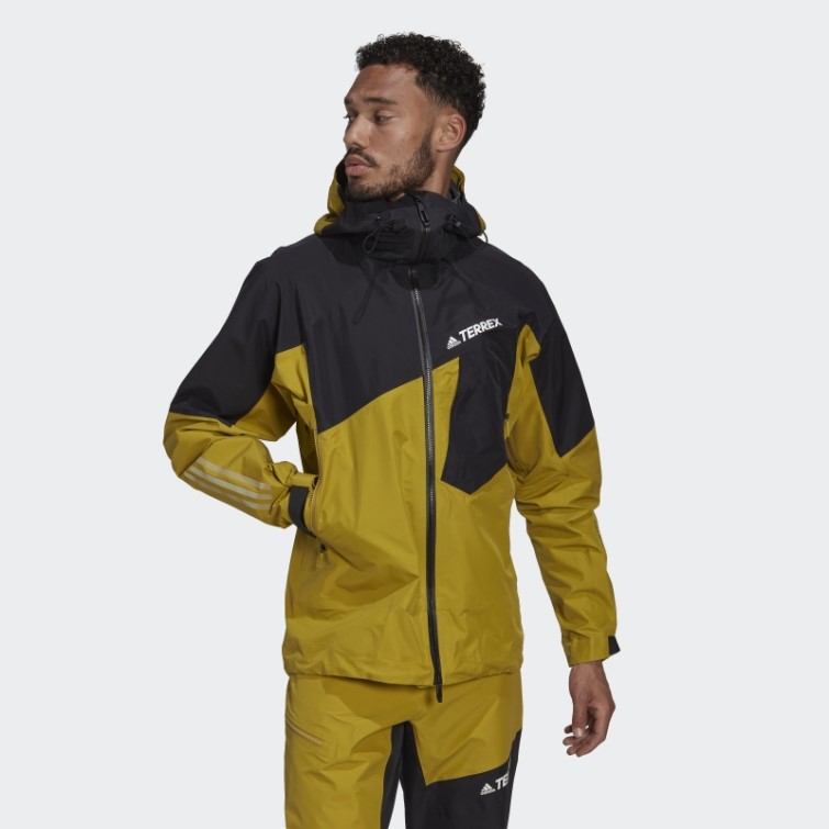 Blouson Vert Olive Terrex Techrock Gore-tex Pro Adidas