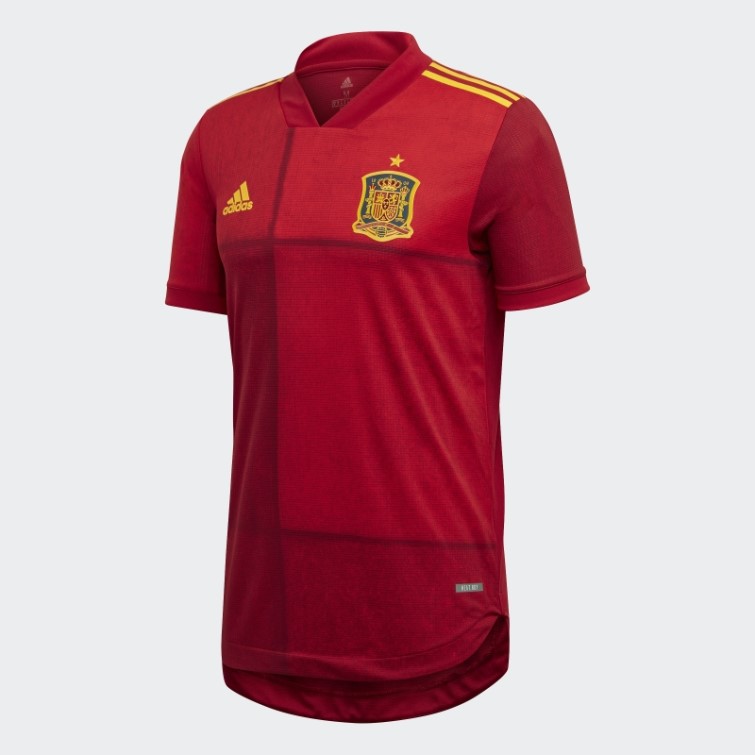 Maillot Domicile Authentique Adidas Espagne Victoire Rouge