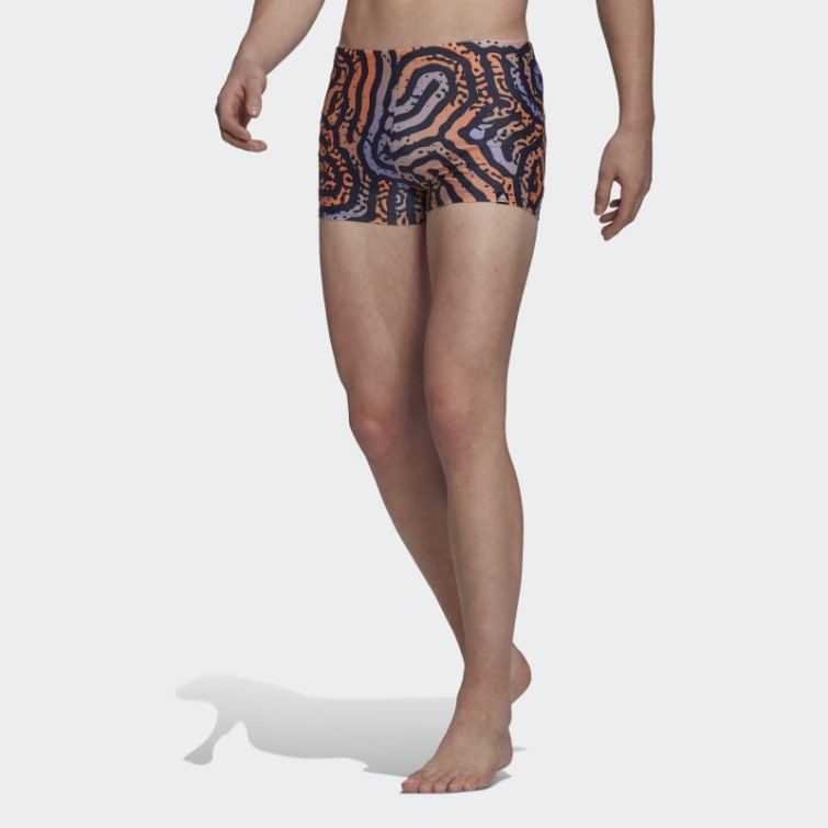 Adidas Boxer De Bain Labyrinthe De Couleur D'encre