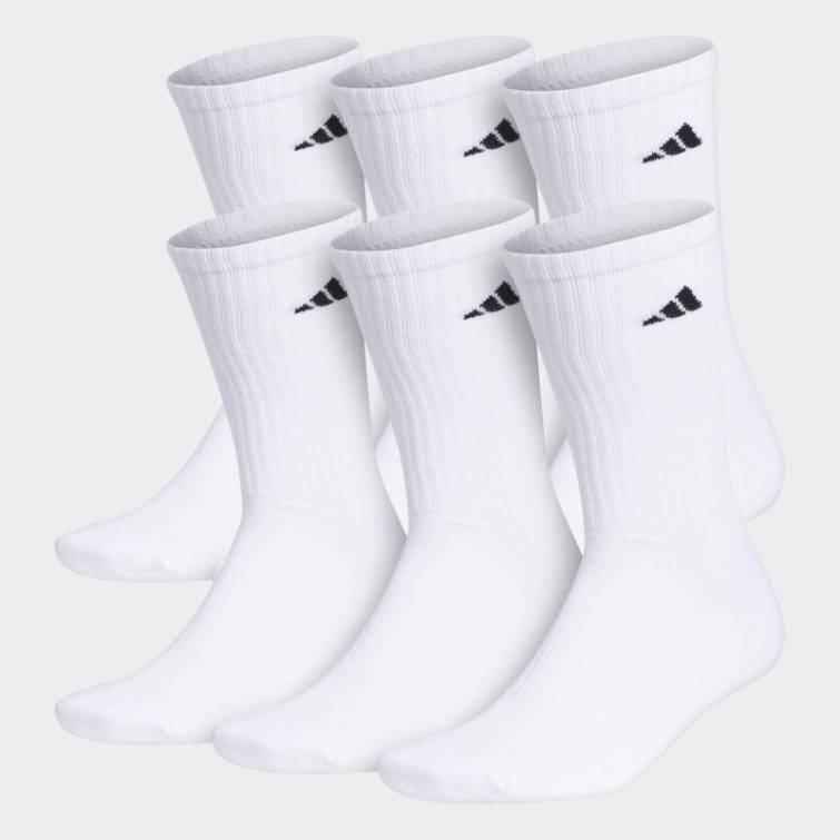 Athlétique Coussiné équipage 6 Paires Adidas Blanc