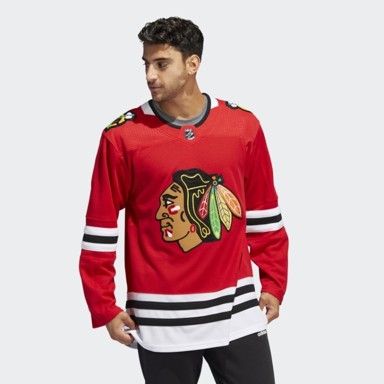 Adidas Maillot Domicile Authentique Blackhawks Rouge