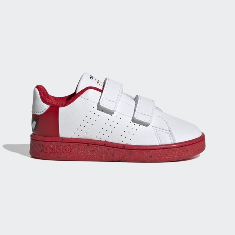 Adidas X Marvel Avantage Spider-man Chaussures Auto-agrippantes Blanc Chaud
