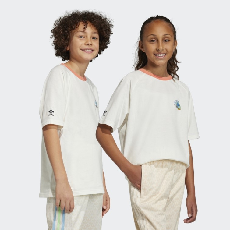 Adidas T-shirt Blanc Imprimé Graphique