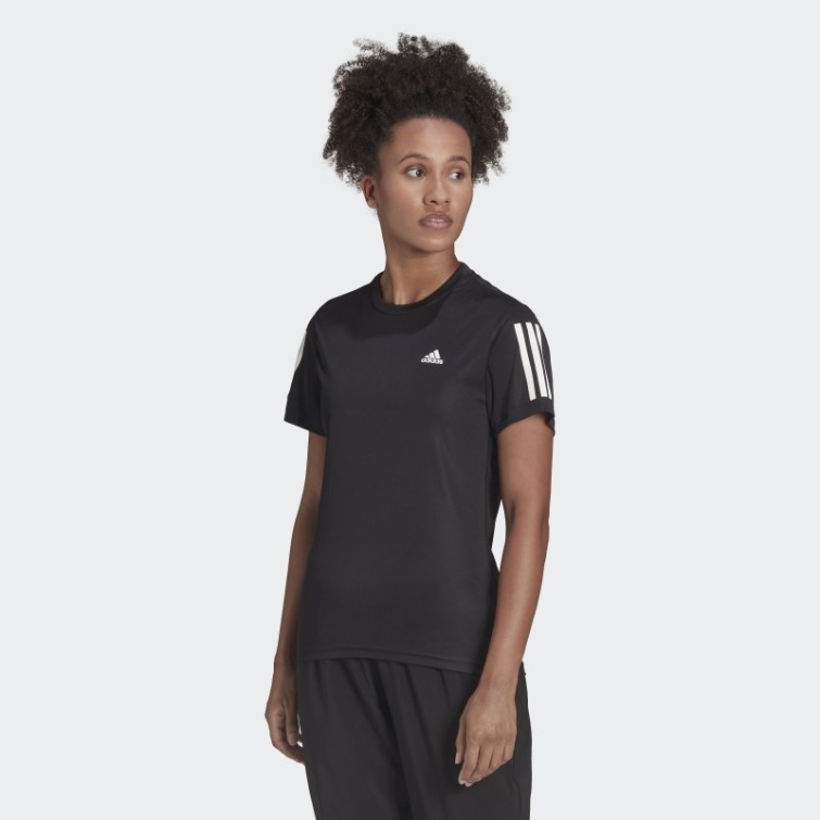 Adidas Possède Le T-shirt De Course Noir