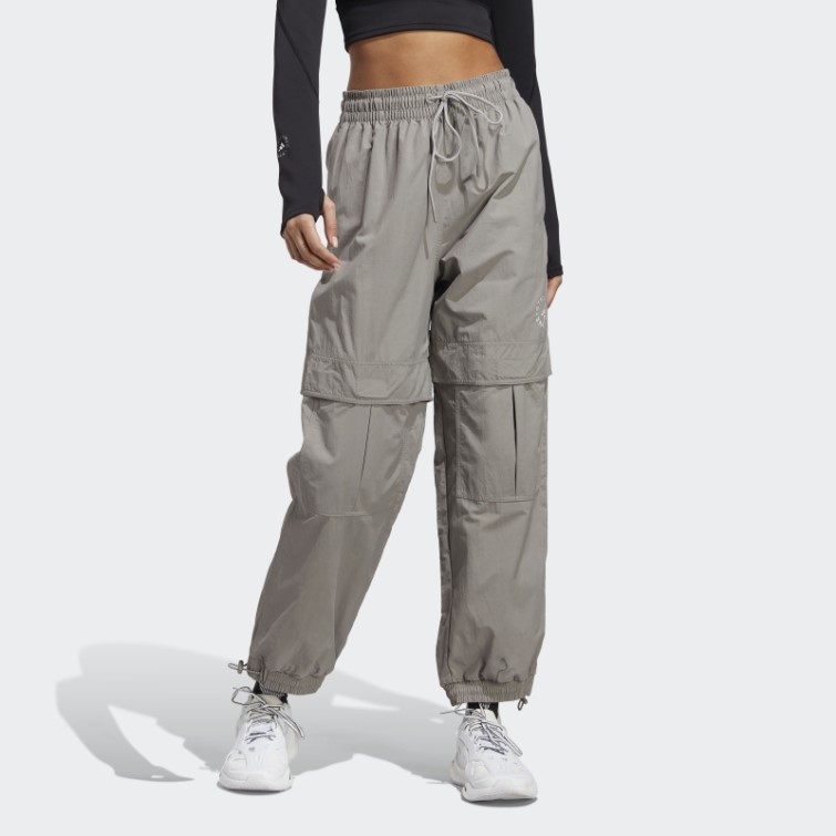 Adidas By Stella Mccartney Truecasuals Bas De Survêtement Tissé Uni Gris Tourterelle