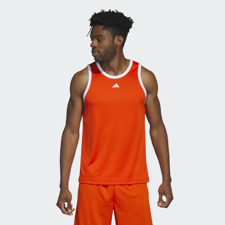 Adidas Legends Basketball 3-stripes Débardeur Fashion Orange