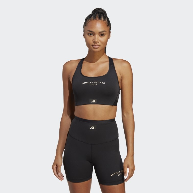 Soutien-gorge à Maintien Moyen Sports Club Noir Adidas Stylé