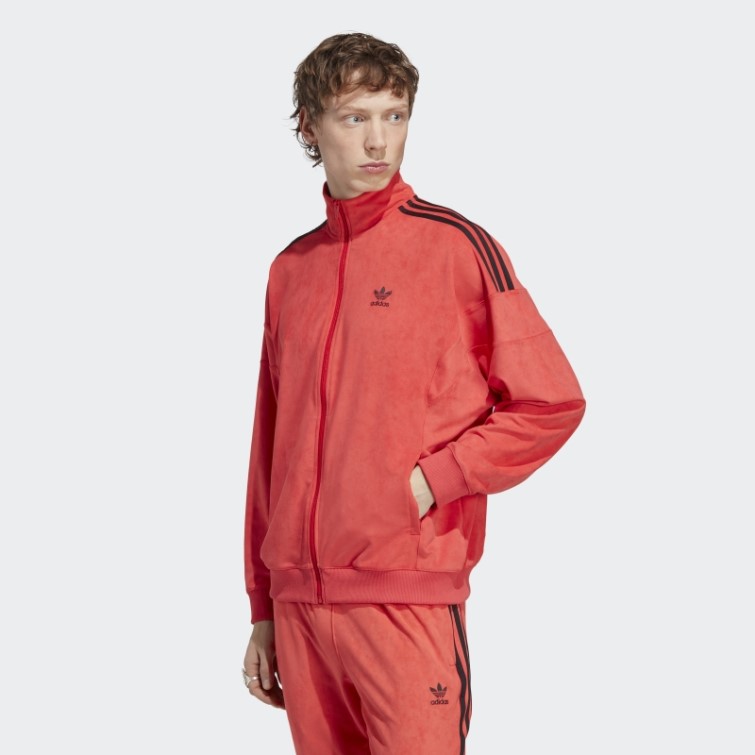 Adicolor Classics Veste De Survêtement En Peluche Rouge Adidas