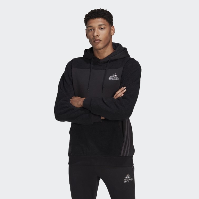 Sweat à Capuche Adidas Essentials Holiday Pack Noir