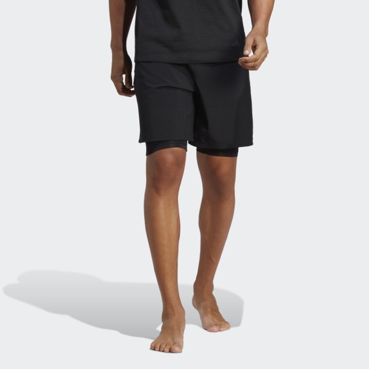 Adidas Short De Yoga Training 2 En 1 Noir