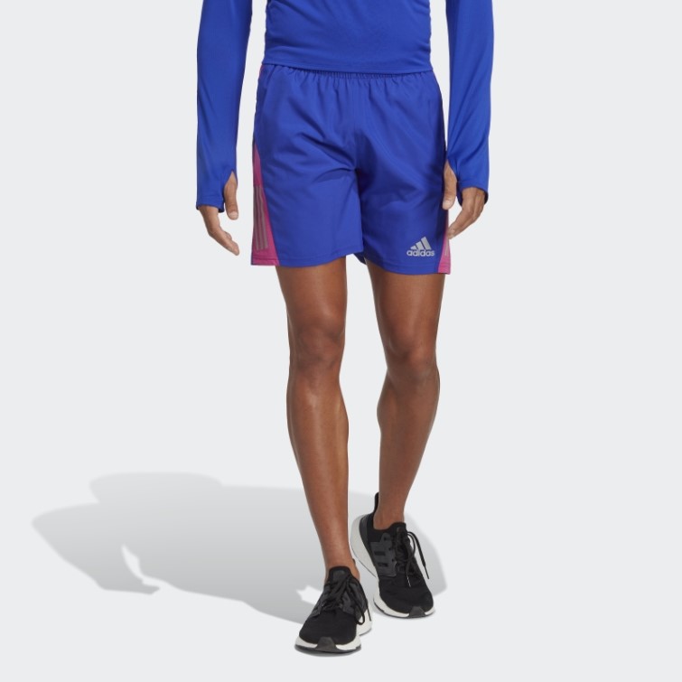 Adidas Possède Le Short De Course Bleu